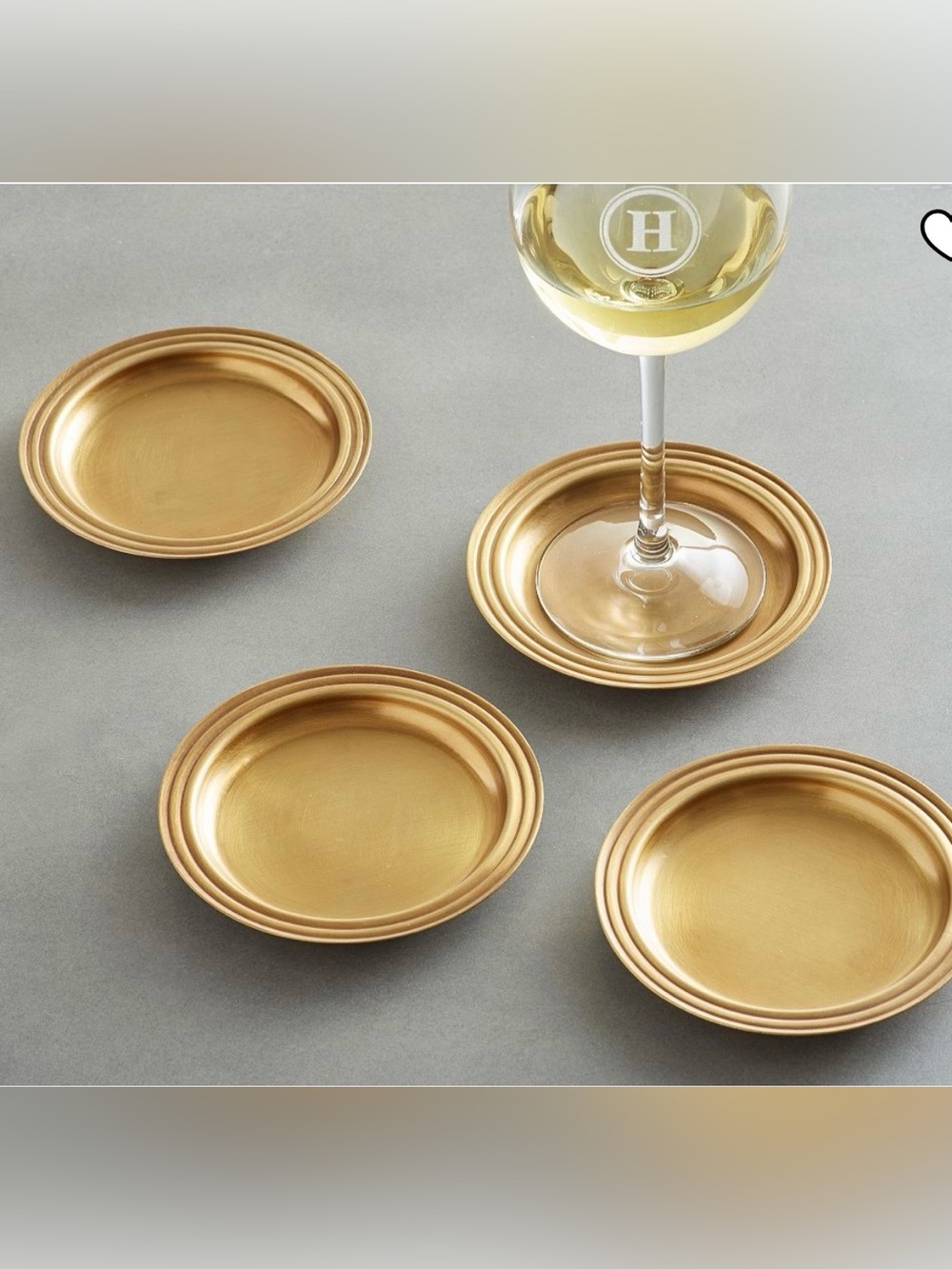 Pottery Barn Bleecker Metal Bar Coasters - Set Of 4 - Picture 4 of 10